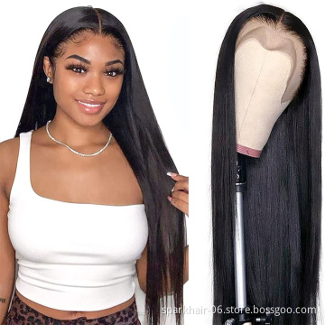 SPARK cheap wholesale hair wigs Brazilian virgin transparent lace front wig HD full lace frontal human hair wigs for black woman